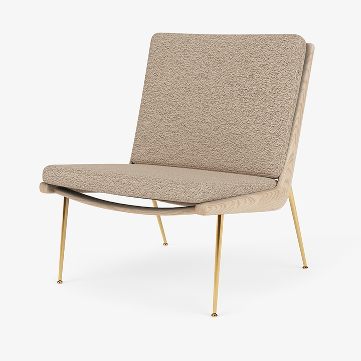 Boomerang Lounge Chair - Oiled Oak w/ Brass - &Tradition Chairs - Karakorum 003 - HORNE