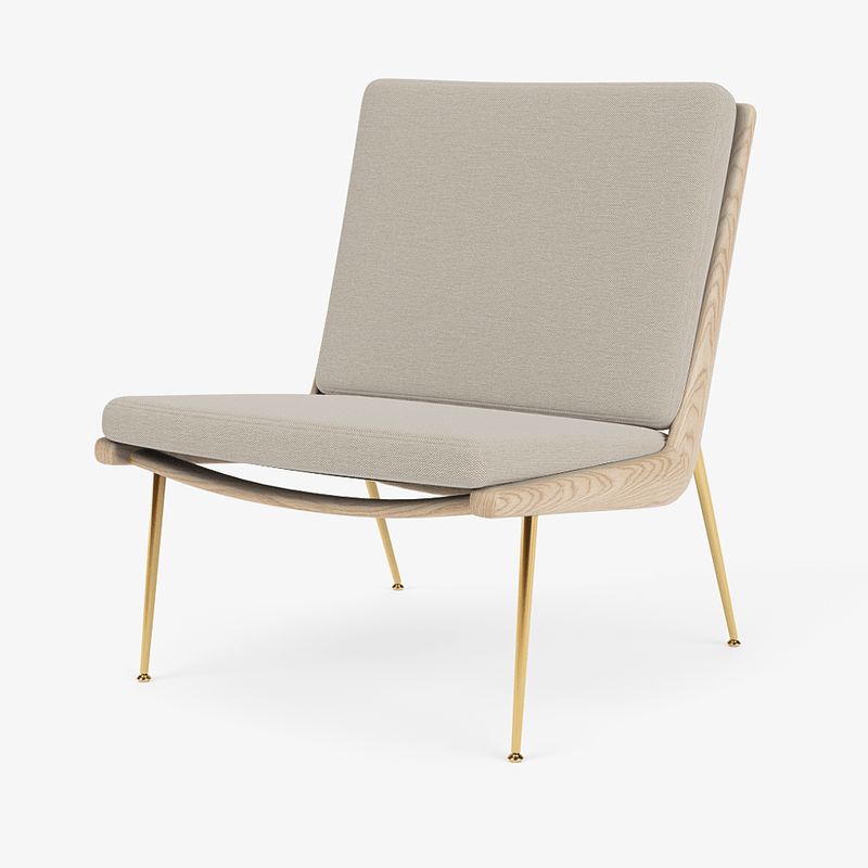 Boomerang Lounge Chair - Oiled Oak w/ Brass - &Tradition Chairs - Hot Madison 988 - HORNE