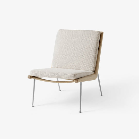 Boomerang Lounge Chair - Oiled Oak w/ Stainless Steel - &Tradition Chairs - Sisu 0105 - HORNE