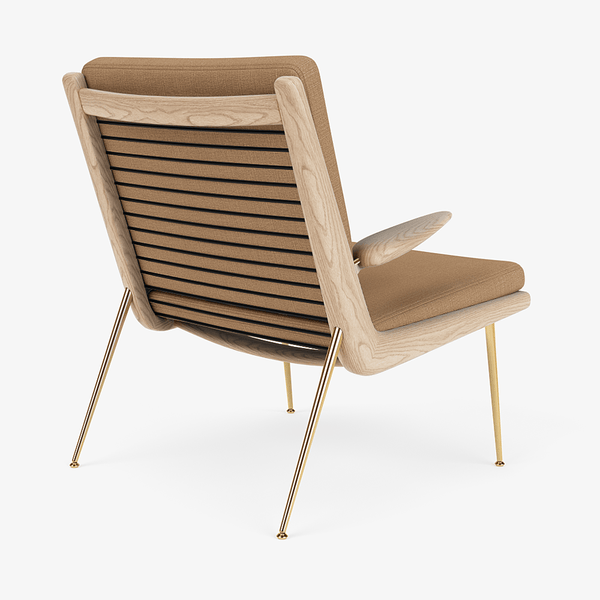 Boomerang Lounge Chair w/ Armrest - Oiled Oak w/ Brass - &Tradition Chairs - Hot Madison 988 - HORNE