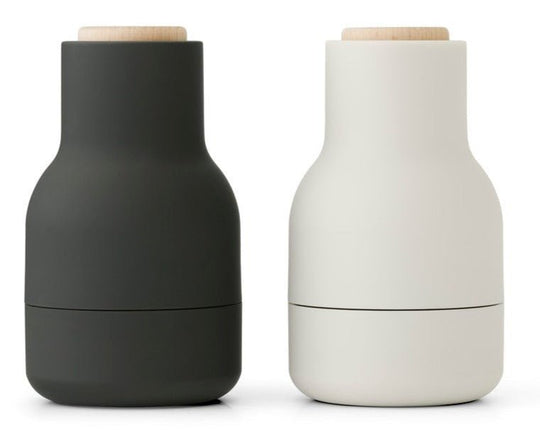 Bottle Grinders Small - Set of 2 - Audo Copenhagen - Kitchen Tools - Carbon - Beech Lid - HORNE