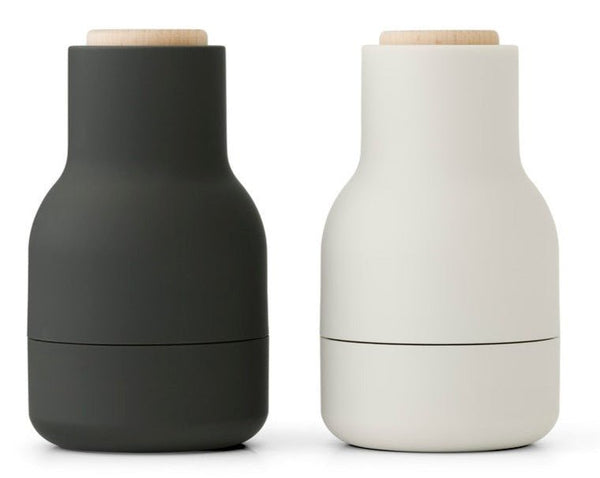 Bottle Grinders Small - Set of 2 - Audo Copenhagen - Kitchen Tools - Carbon - Beech Lid - HORNE