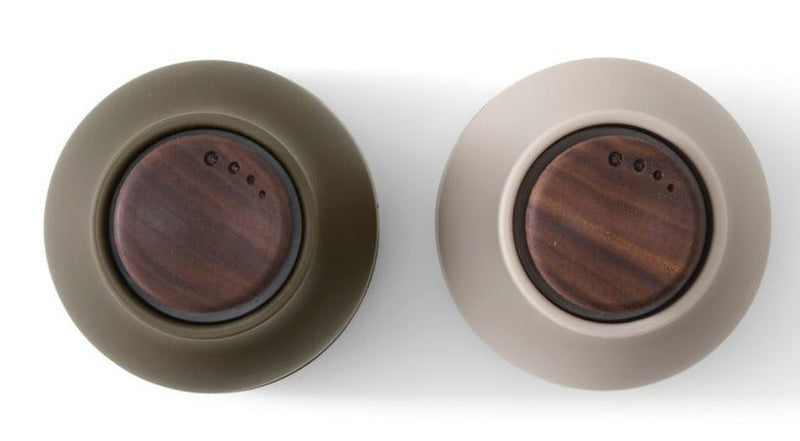 Bottle Grinders Small - Set of 2 - Audo Copenhagen - Kitchen Tools - Hunting Green - Walnut Lid - HORNE