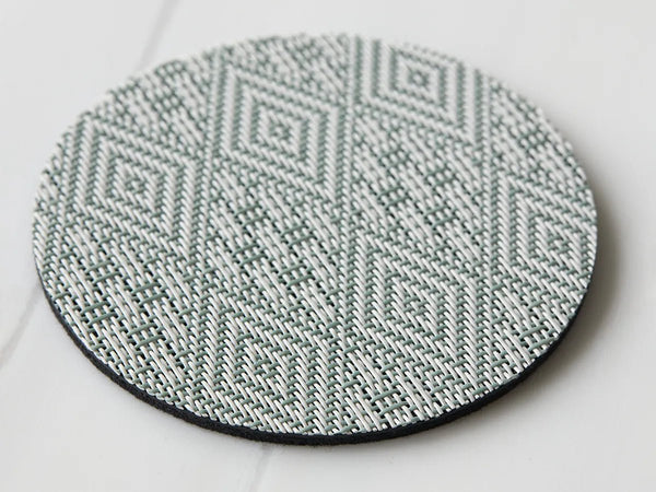 Boxwood Round Coasters - Set of 8 - Chilewich - Kitchen + Table Linens - Abalone - HORNE