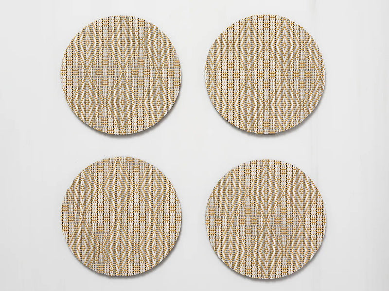 Boxwood Round Coasters - Set of 8 - Chilewich - Kitchen + Table Linens - Abalone - HORNE
