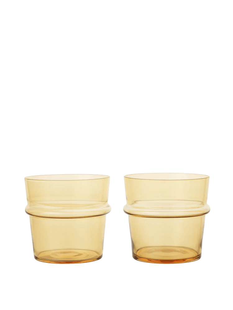 Boya Low Glasses - Set of 2 - Ferm Living Glassware - Blush - HORNE