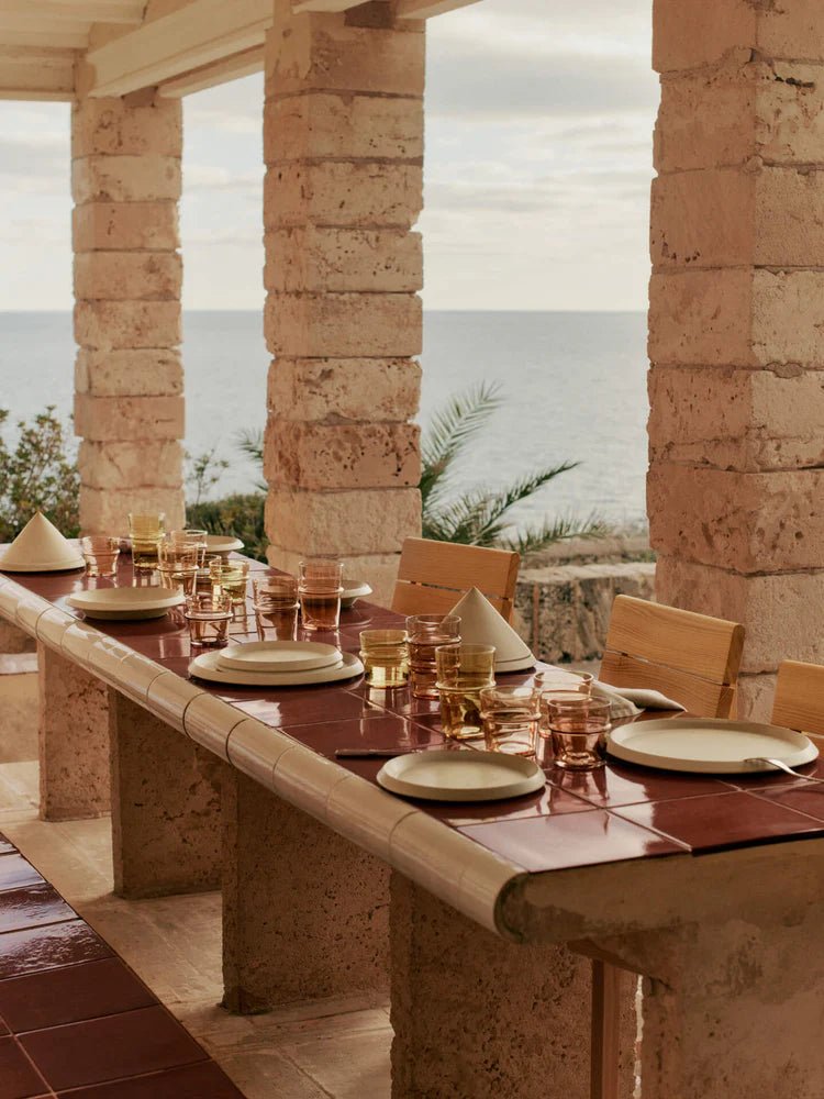 Boya Low Glasses - Set of 2 - Ferm Living Glassware - Blush - HORNE