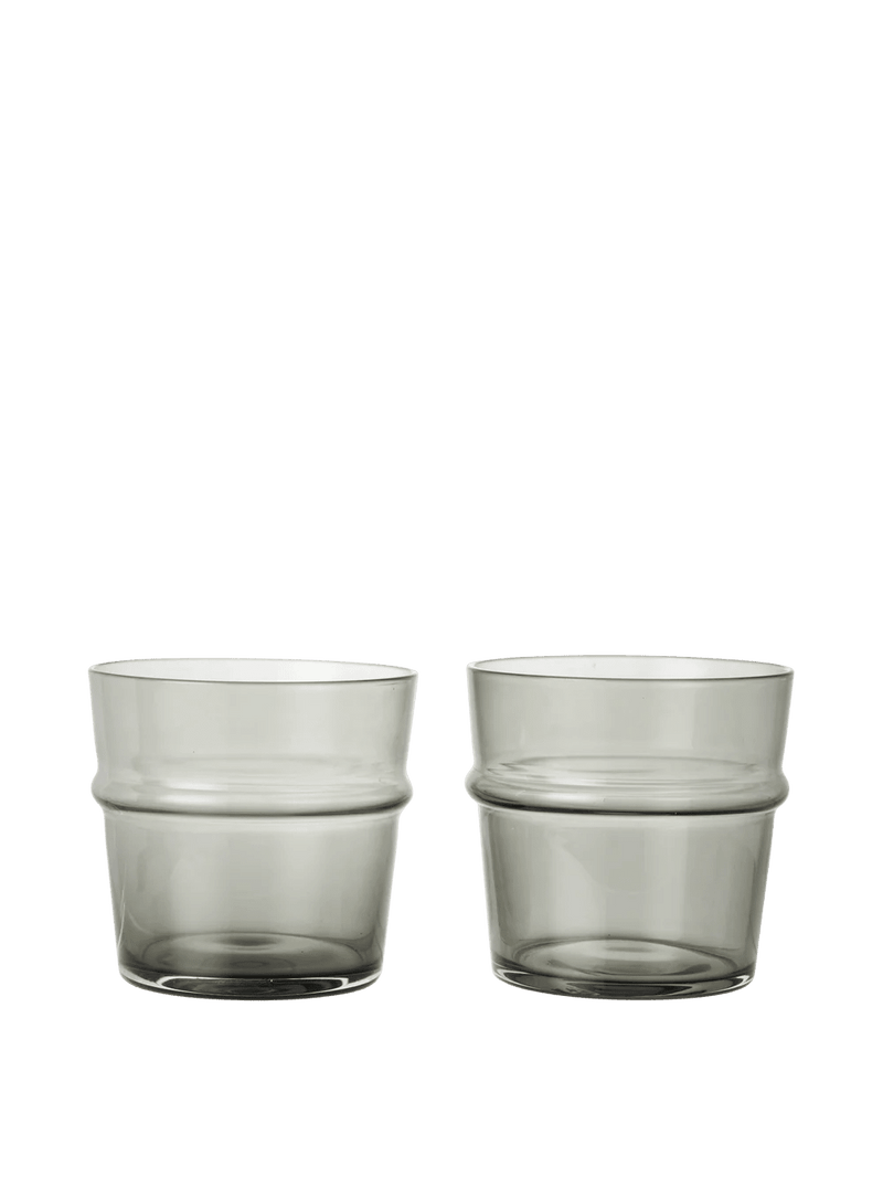 Boya Low Glasses - Set of 2 - Ferm Living Glassware - Blush - HORNE