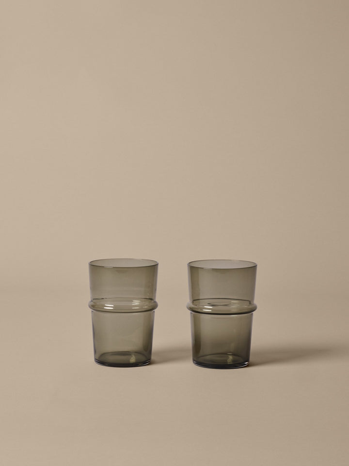 Boya Tall Glasses - Set of 2 - Smoked Grey alternate view - Ferm Living