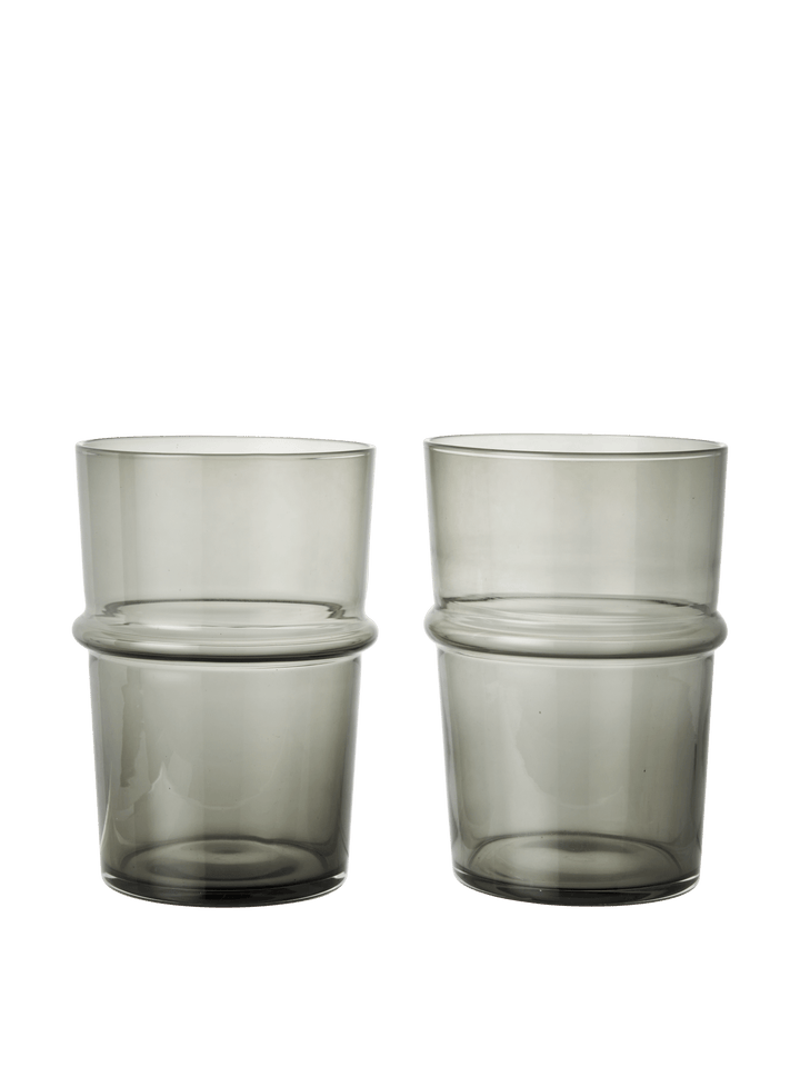 Boya Tall Glasses - Set of 2 - Smoked Grey - Ferm Living