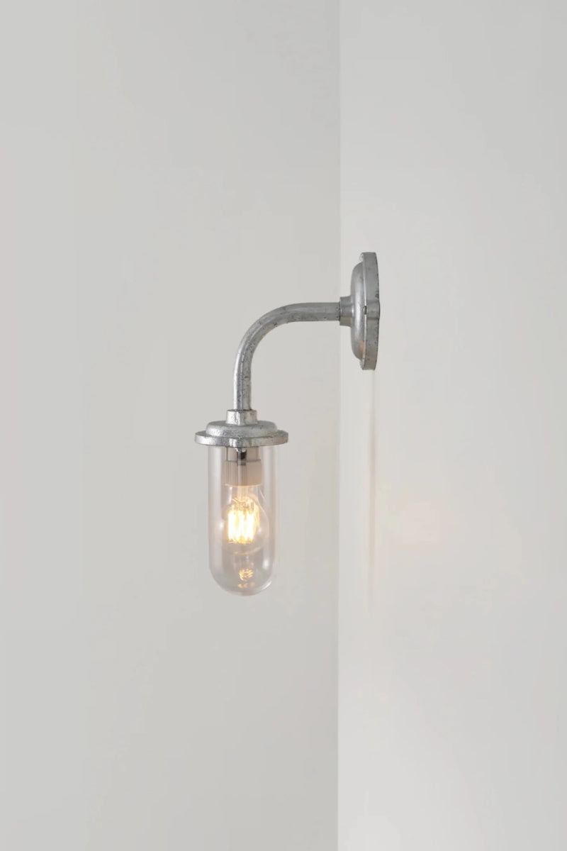 Bracket Light - 60W - Davey Lighting Outdoor Lights - Galvanised Silver - Frosted - HORNE