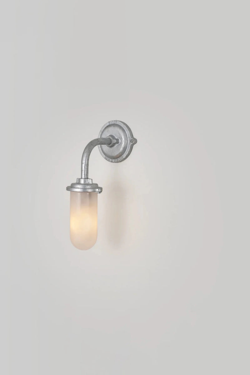 Bracket Light - 60W - Davey Lighting Outdoor Lights - Galvanised Silver - Frosted - HORNE