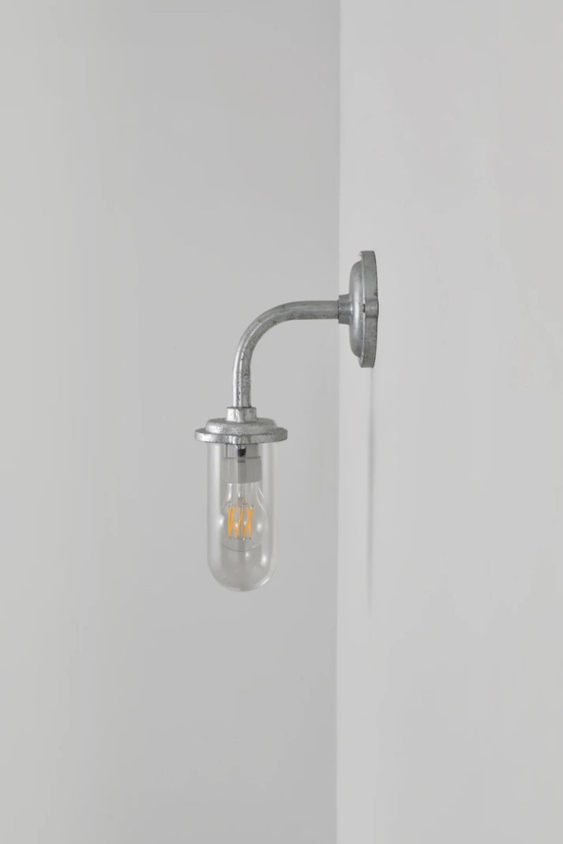 Bracket Light - 60W - Davey Lighting Outdoor Lights - Galvanised Silver - Frosted - HORNE