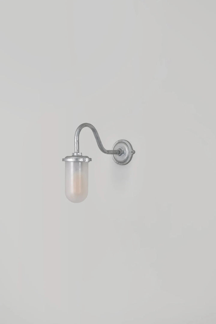Bracket Light Swan Neck - 100W - Davey Lighting Outdoor Lights - Galvanised Silver - Clear - HORNE