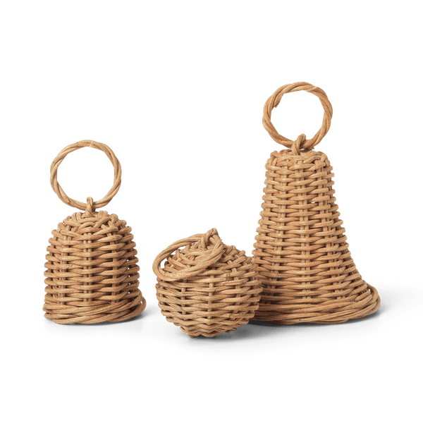 Braided Bell Baubles - Set of 3