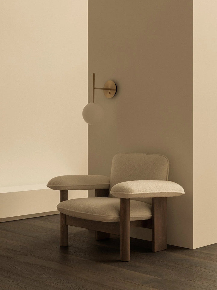 Brasilia Lounge Chair, Low Back - Sheepskin - Audo Copenhagen - Chairs - Walnut - Nature - HORNE