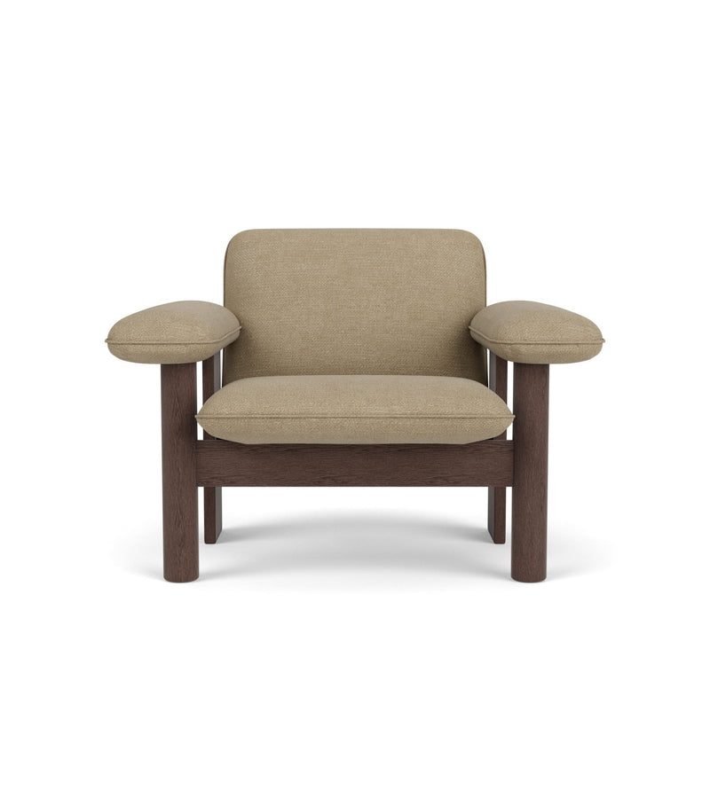 Brasilia Lounge Chair, Low Back - Textile - Audo Copenhagen - Chairs - Dark Stained Oak - Audo Boucl√© 02 - HORNE