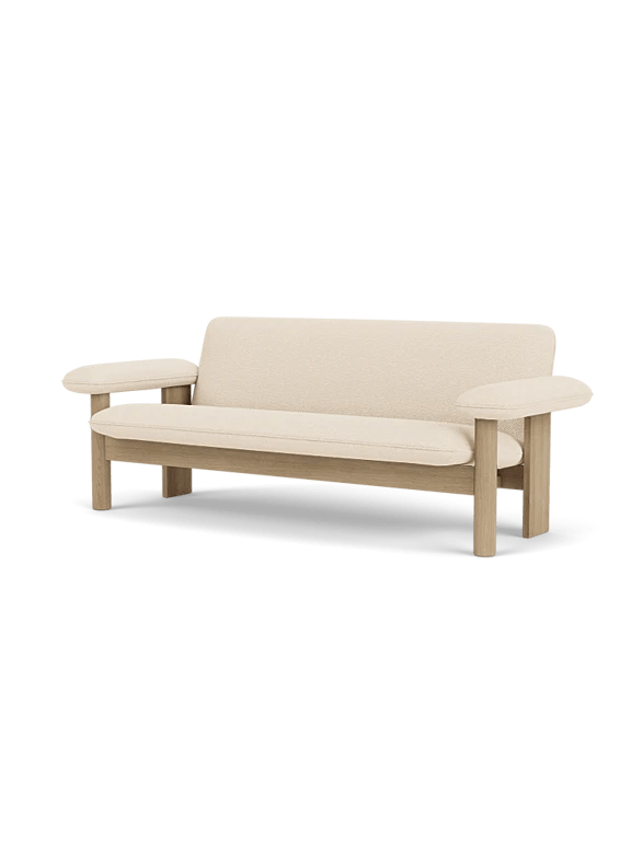 Brasilia Sofa - Textile - Audo Copenhagen - Sofas - Natural Oak - Audo Boucl√© 02 - HORNE