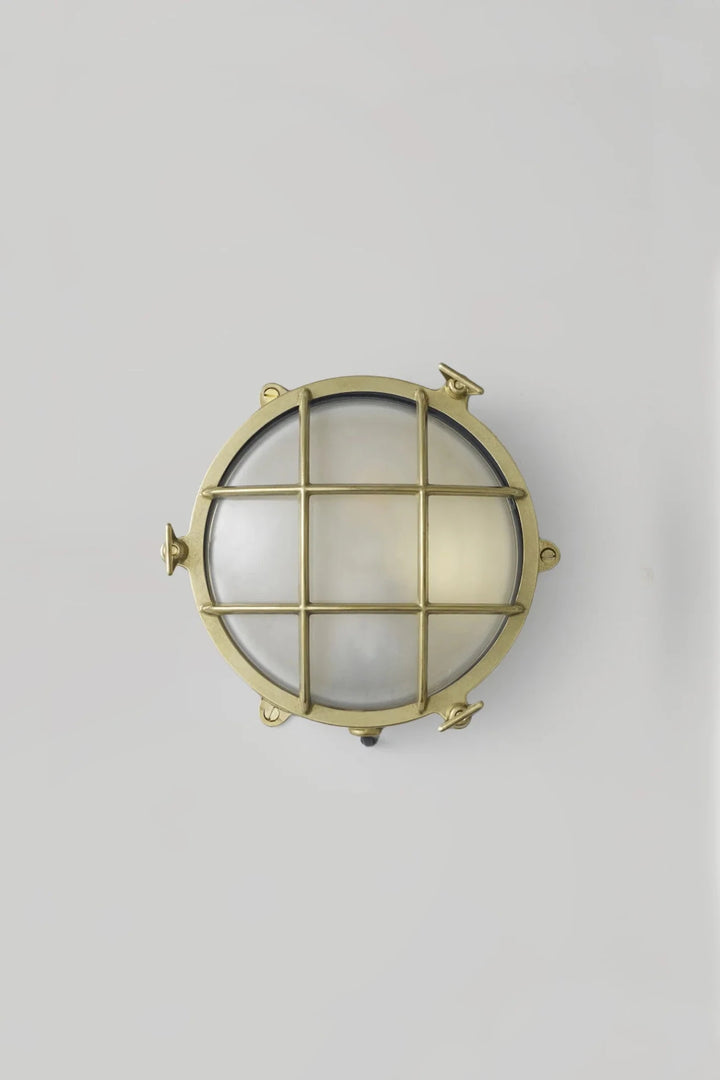 Brass Bulkhead 7029 - Davey Lighting Outdoor Lights - Polished Brass - Frosted - HORNE