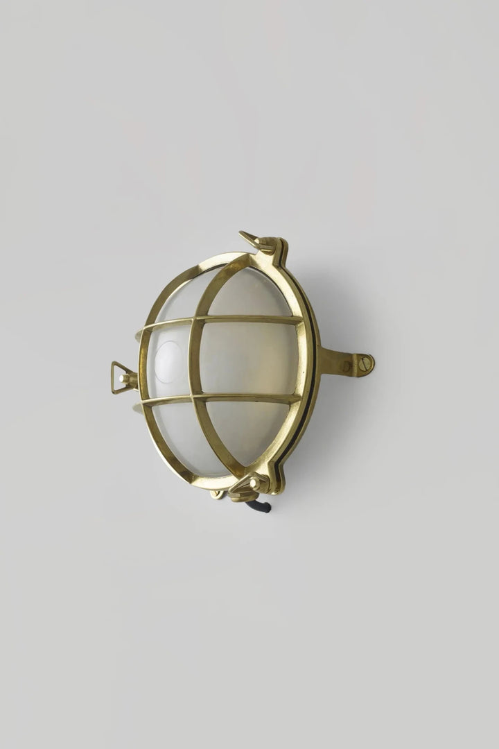 Brass Bulkhead 7030 - Davey Lighting Outdoor Lights - Weathered Brass - Frosted - HORNE