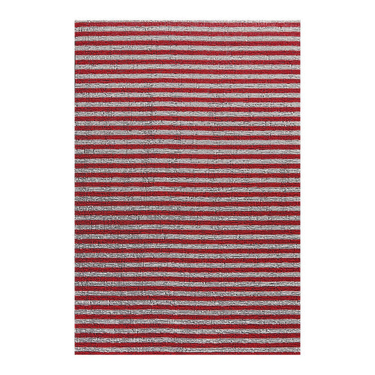 Breton Stripe Shag Rug in Candy
