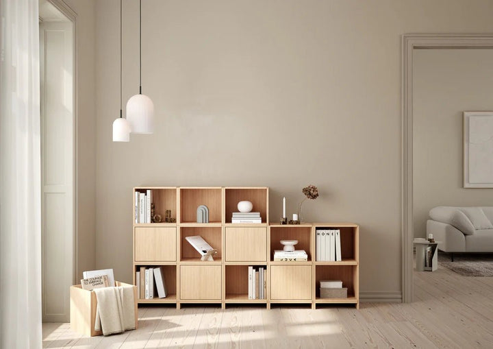 Bricks Floor Base - Woud Shelving - Black - HORNE