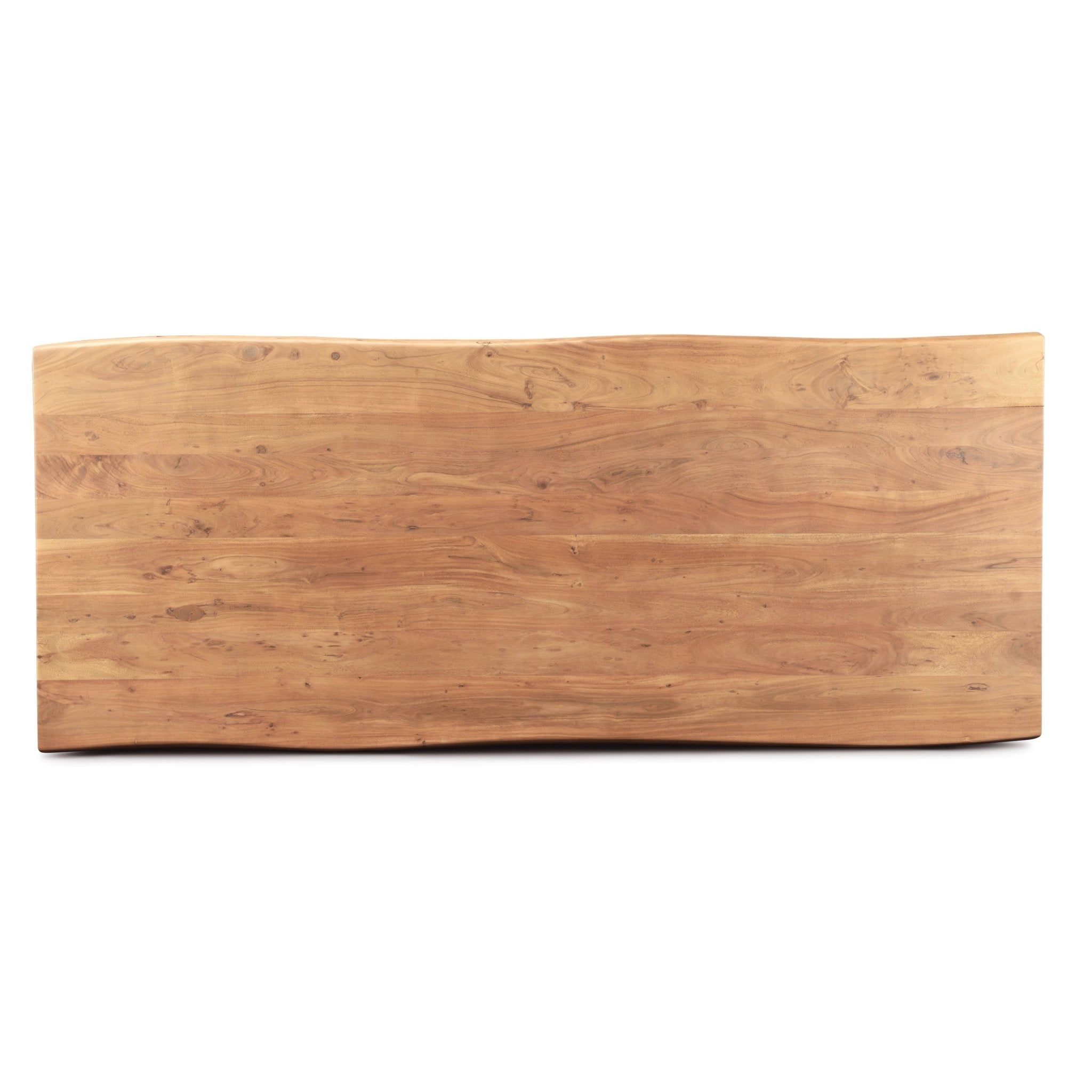 A light-to-warm golden-brown wooden cutting board with visible knots and grain.