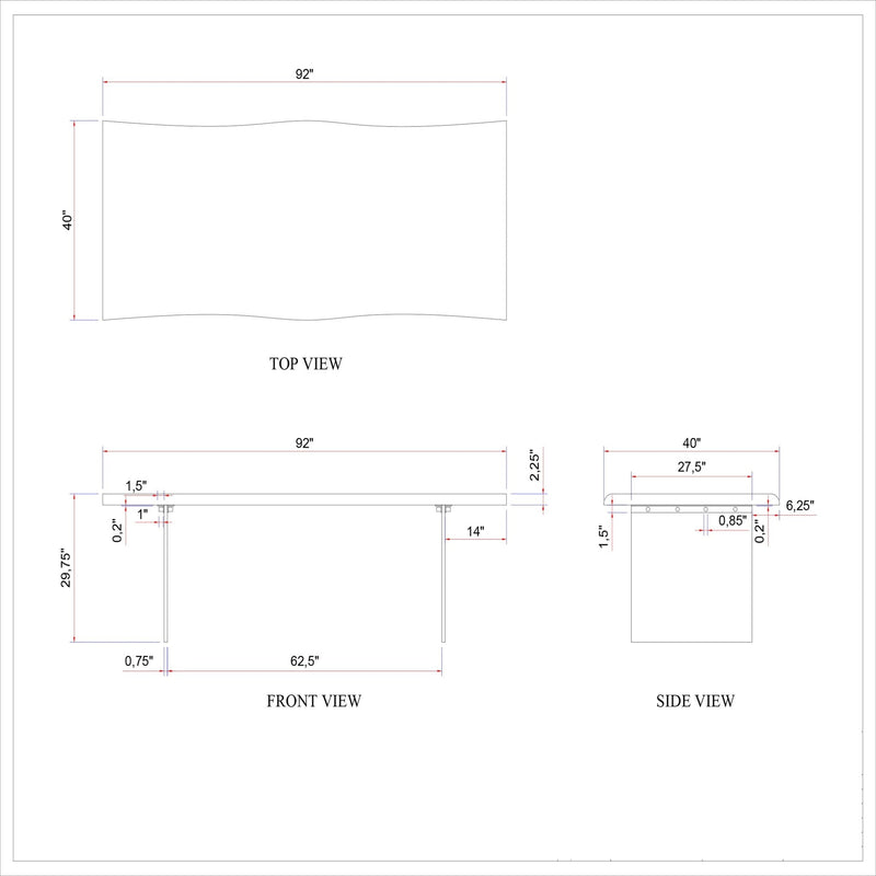 Brooks Dining Table - Urbia Tables - Americano Clear - Small - HORNE