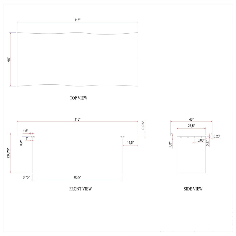 Brooks Dining Table - Urbia Tables - Americano Clear - Small - HORNE