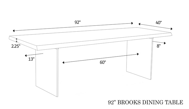 Brooks Dining Table - Urbia Tables - White Wash Clear - Small - HORNE