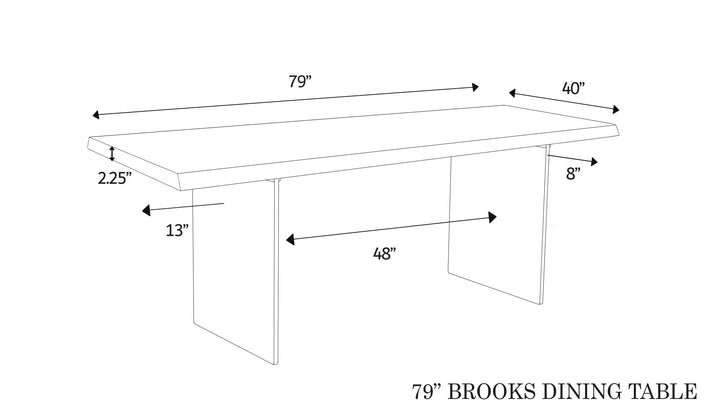 Brooks Dining Table - Urbia Tables - White Wash Clear - Small - HORNE