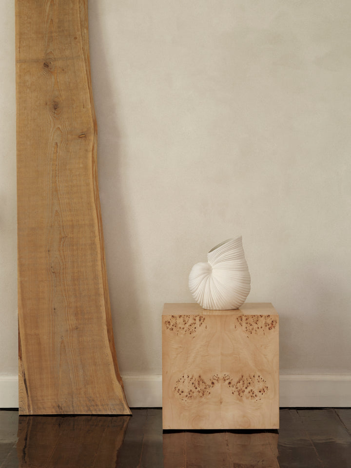 Burl Cube Side Table - Ferm Living - Tables + Desks - HORNE