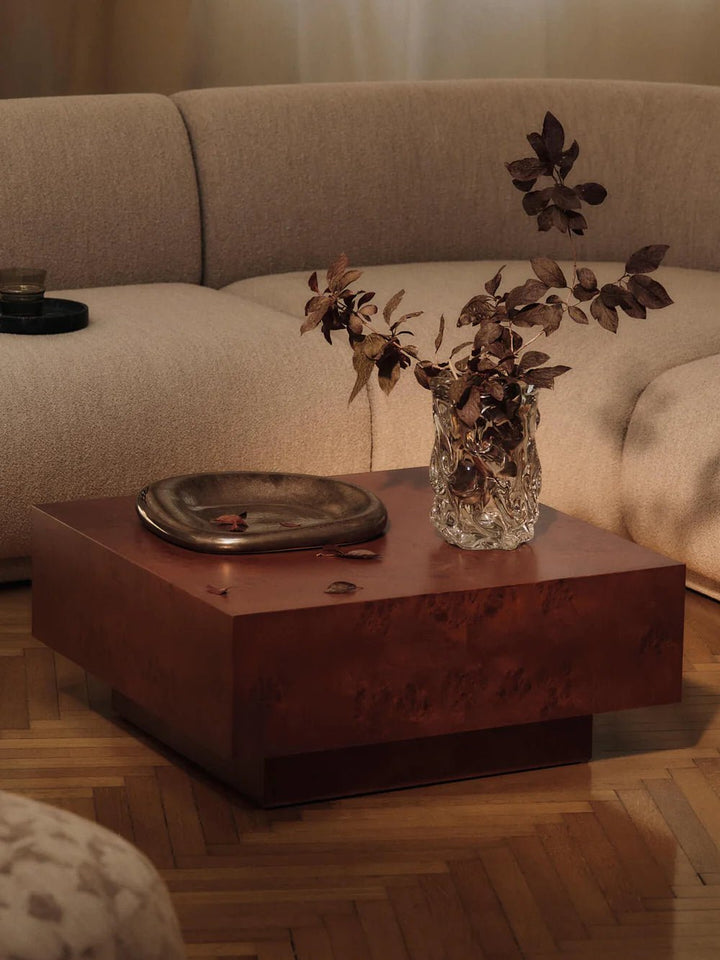 Burl Storage Coffee Table - Ferm Living Table + Task - Dark Stained - HORNE