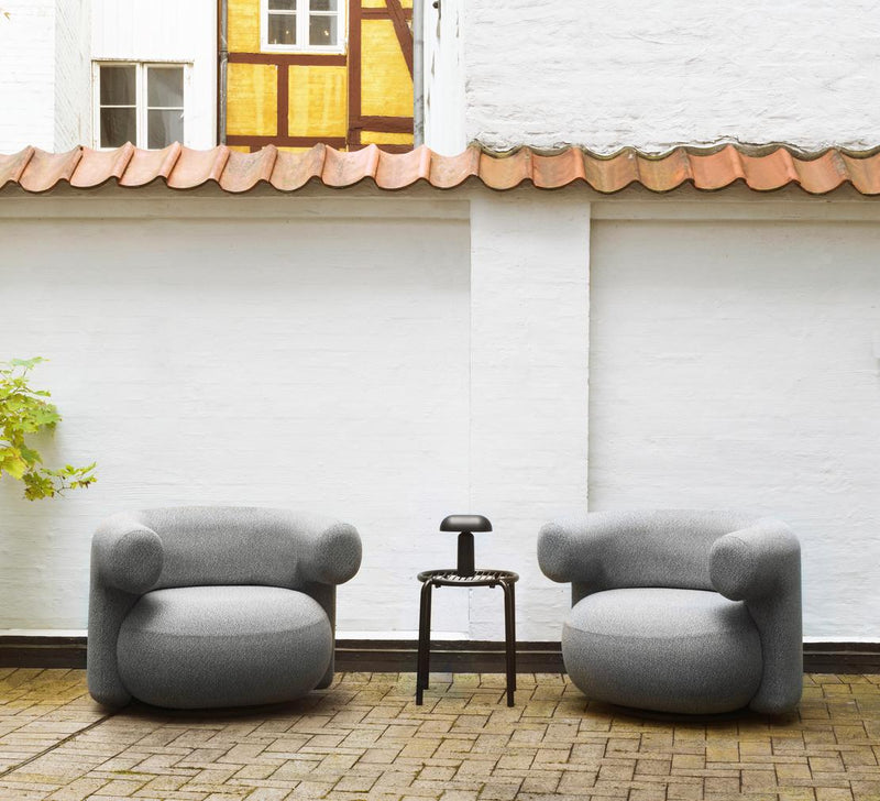 Burra Outdoor Lounge Chair W. Return - Normann Copenhagen Chairs - Sunbrella Natte - HORNE
