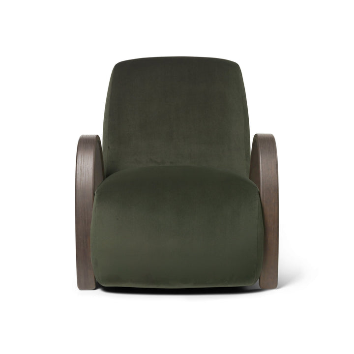 Buur Lounge Chair - Ferm Living Chairs - Rich Velvet - Pine - HORNE