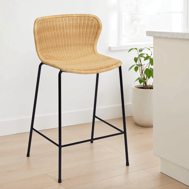 C603 Rattan Counter Stool - Feelgood Designs - Stools + Benches + Ottomans - Natural - HORNE