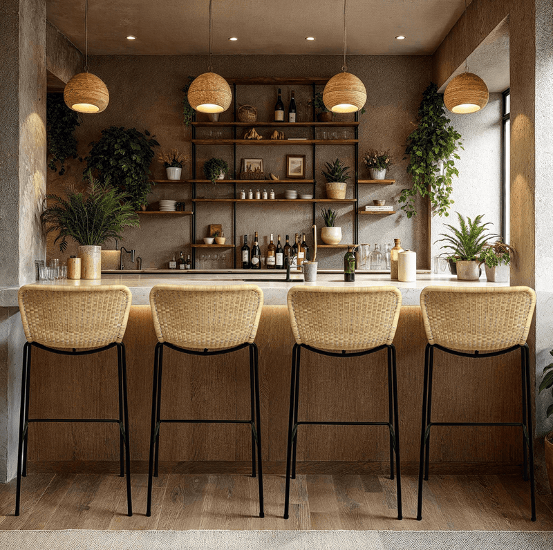 C603 Rattan Counter Stool - Feelgood Designs - Stools + Benches + Ottomans - Natural - HORNE