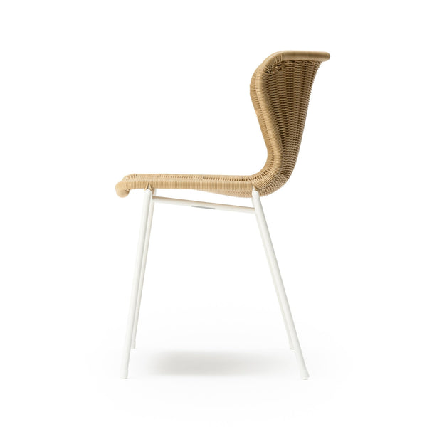 C603 Outdoor Dining Chair - Feelgood Designs - Outdoor Furniture - Wheat Seat/ White Frame - HORNE