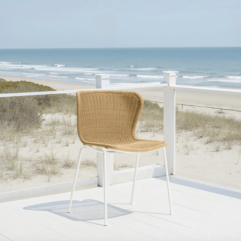 C603 Outdoor Dining Chair - Feelgood Designs - Outdoor Furniture - Wheat Seat/ Black Frame - HORNE