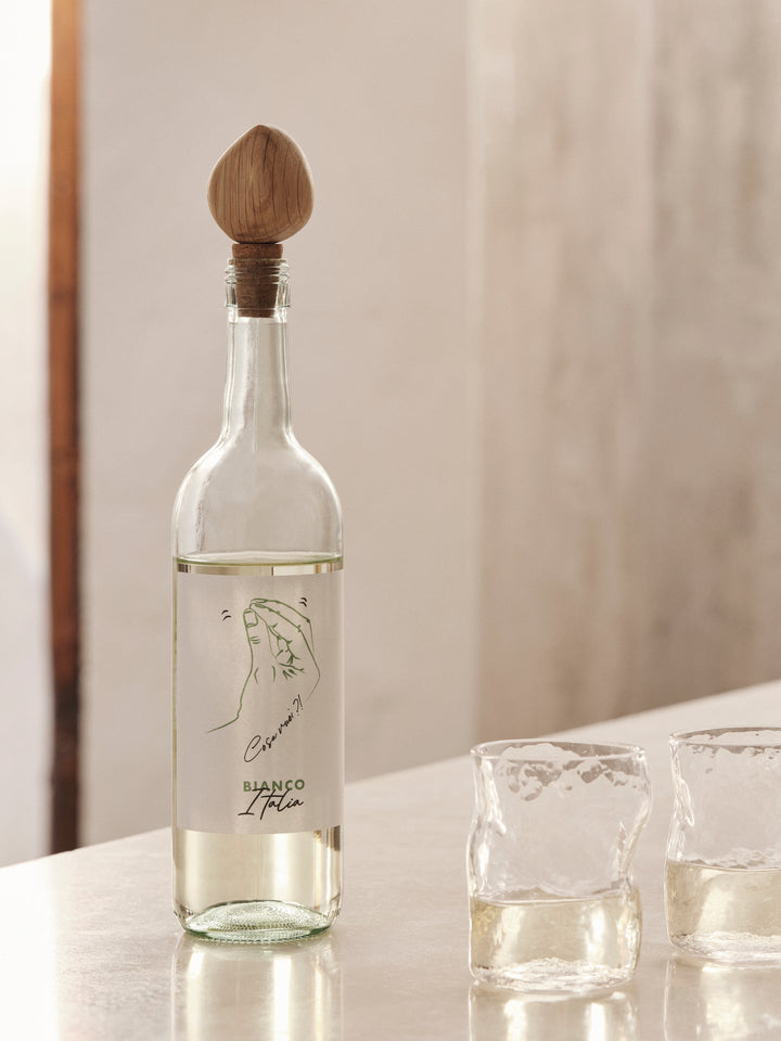 Cairn Wine Stoppers - Set of 2 - Ferm Living - Wine + Champagne Glasses - Oak - HORNE