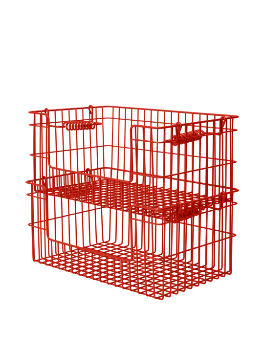 Cala Open Stackable Basket - Poppy Red - Ferm Living