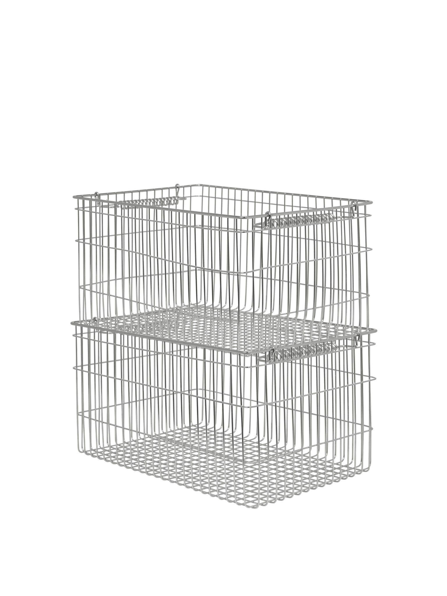 Cala Stackable Baskets - Set of 2 - Stainless Steel - Ferm Living