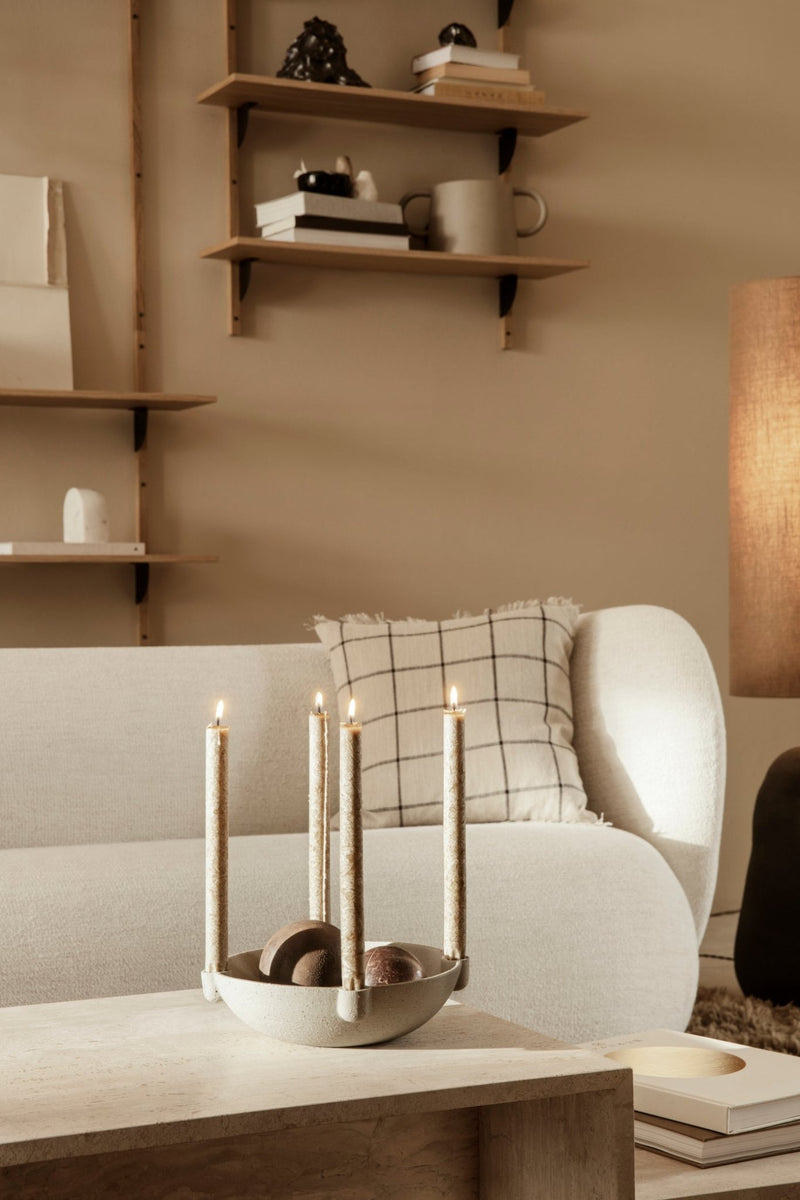 Calm Cushion - Ferm Living - Bedding + Pillows - Camel/ Black - 31.5