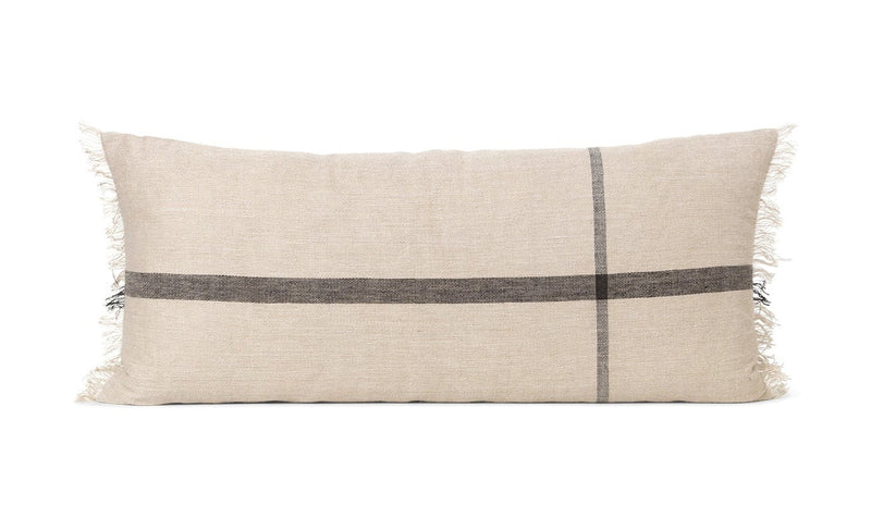 Calm Cushion - Ferm Living - Bedding + Pillows - Camel/ Black - 31.5