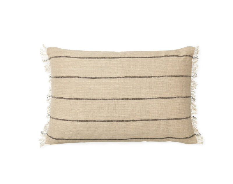 Calm Cushion - Ferm Living - Bedding + Pillows - Camel/ Black - 31.5