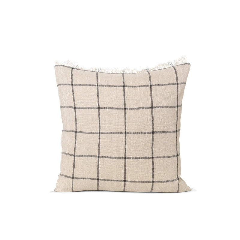 Calm Cushion - Ferm Living - Bedding + Pillows - Camel/ Black - 31.5