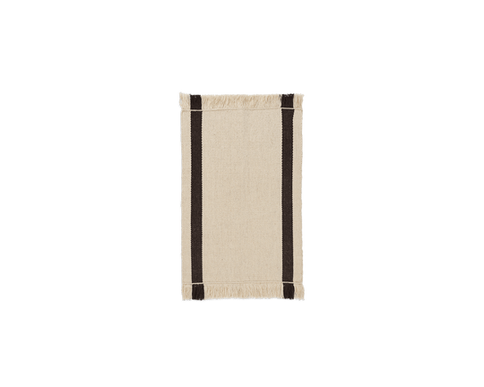 Calm Kelim Mat - Ferm Living Rugs - Off - white/Coffee - HORNE