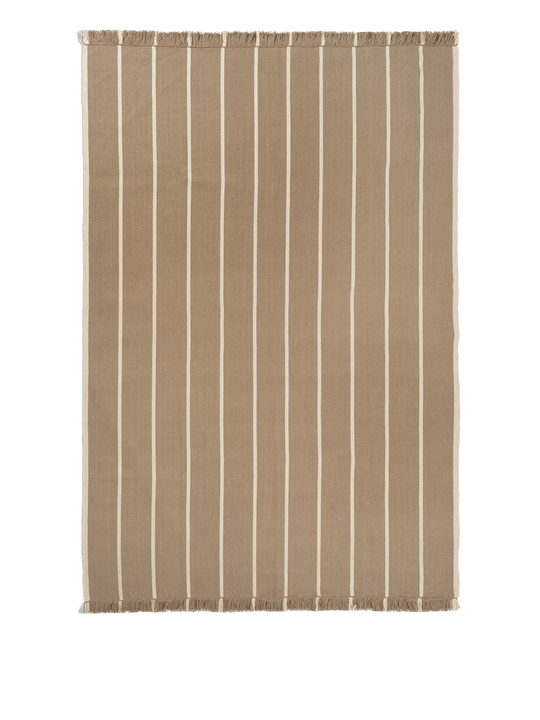 Calm Kelim Rug - Ferm Living Rugs - 200 x 300 - Dark Sand/Off - white - HORNE