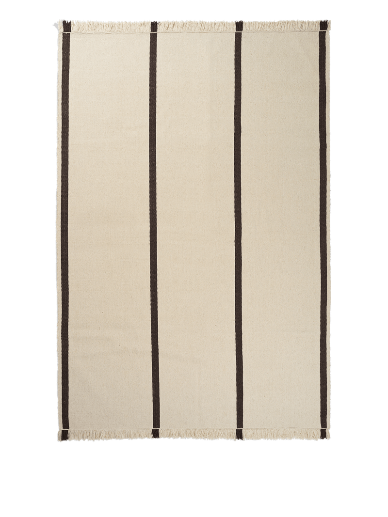 Calm Kelim Rug - Ferm Living Rugs - 200 x 300 - Off - white/Coffee - HORNE