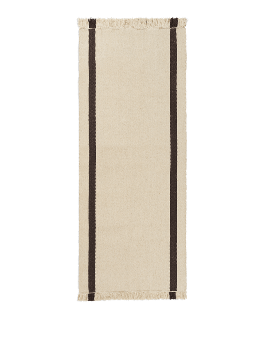 Calm Kelim Runner - Ferm Living Rugs - Off - white/Coffee - HORNE